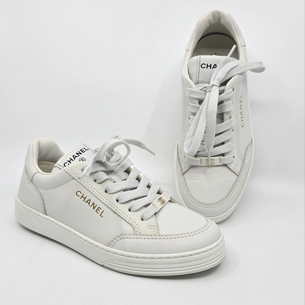 Chanel Interlocking CC Logo Sneakers
